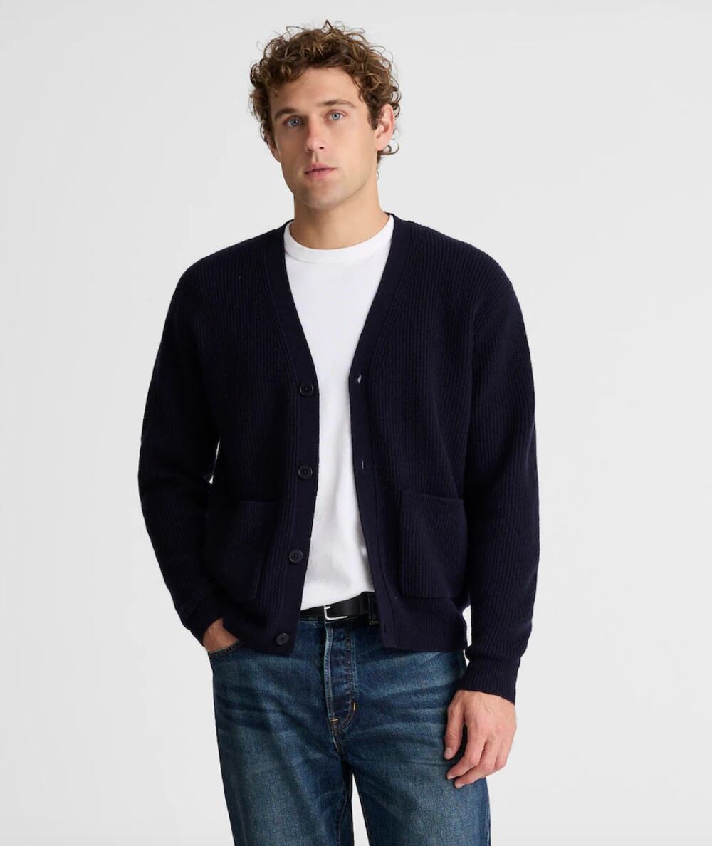 Madewell | NWT Men's Cardigan in Heritage Merino Wool in Navy | Sz XXL